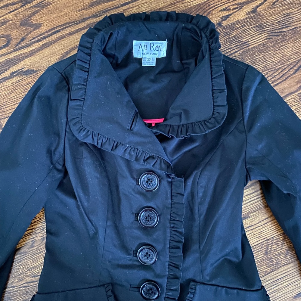 NWOT! An Ren Black Trench Coat (XS)